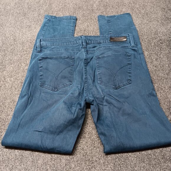 Calvin Klein Jeans Women 6 Blue Skinny Leg Mid Rise Stretch Pants - Picture 4 of 11